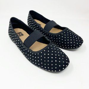 Dolce Vita Kids Size 4 Black Rhinestone Ballet Flat